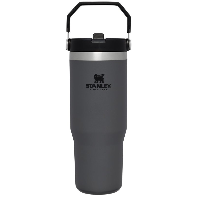 Stanley TUMBLER se slámkou/brčkem charcoal Termohrnek