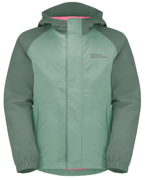 Jack Wolfskin Tucan K 140, granite green Dětská bunda na zip