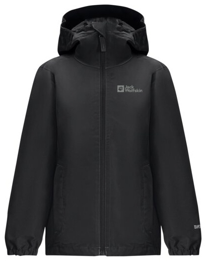 Jack Wolfskin Flaze K 116, black Dětská bunda na zip