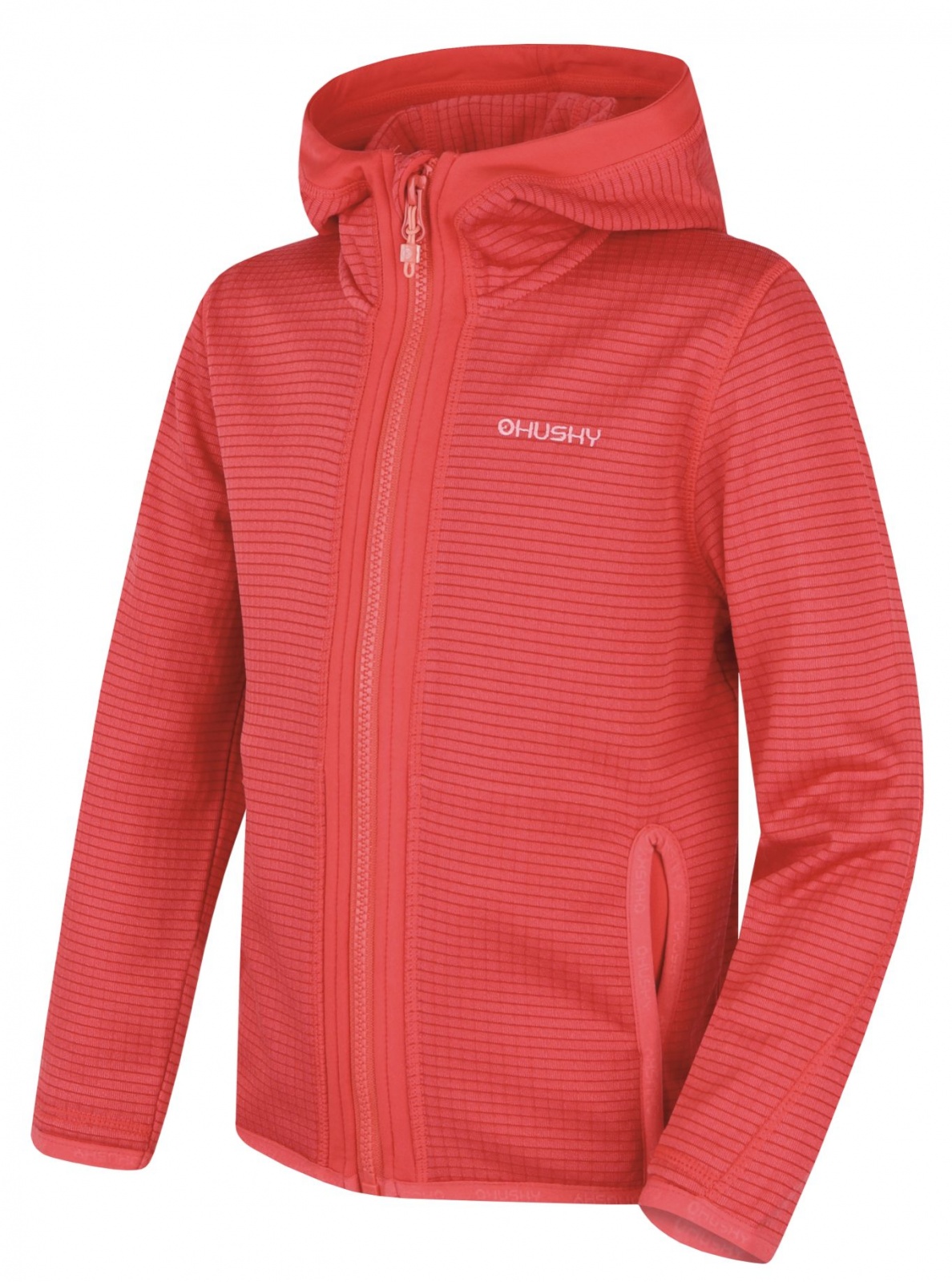 Husky Artic Zip K 152-158, red Dětská mikina s kapucí