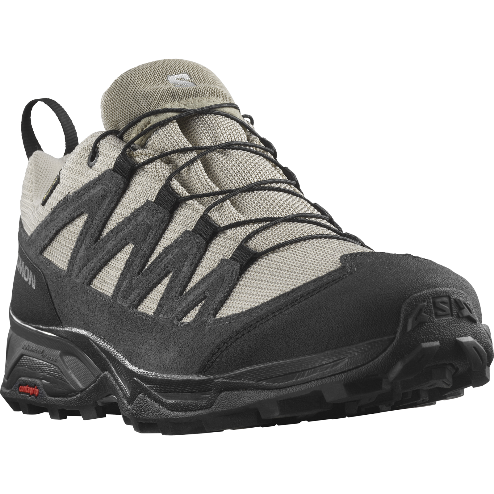 Salomon X Ward Leather GTX EU 46, Vintage Kaki/Black/Pewter Pánské boty