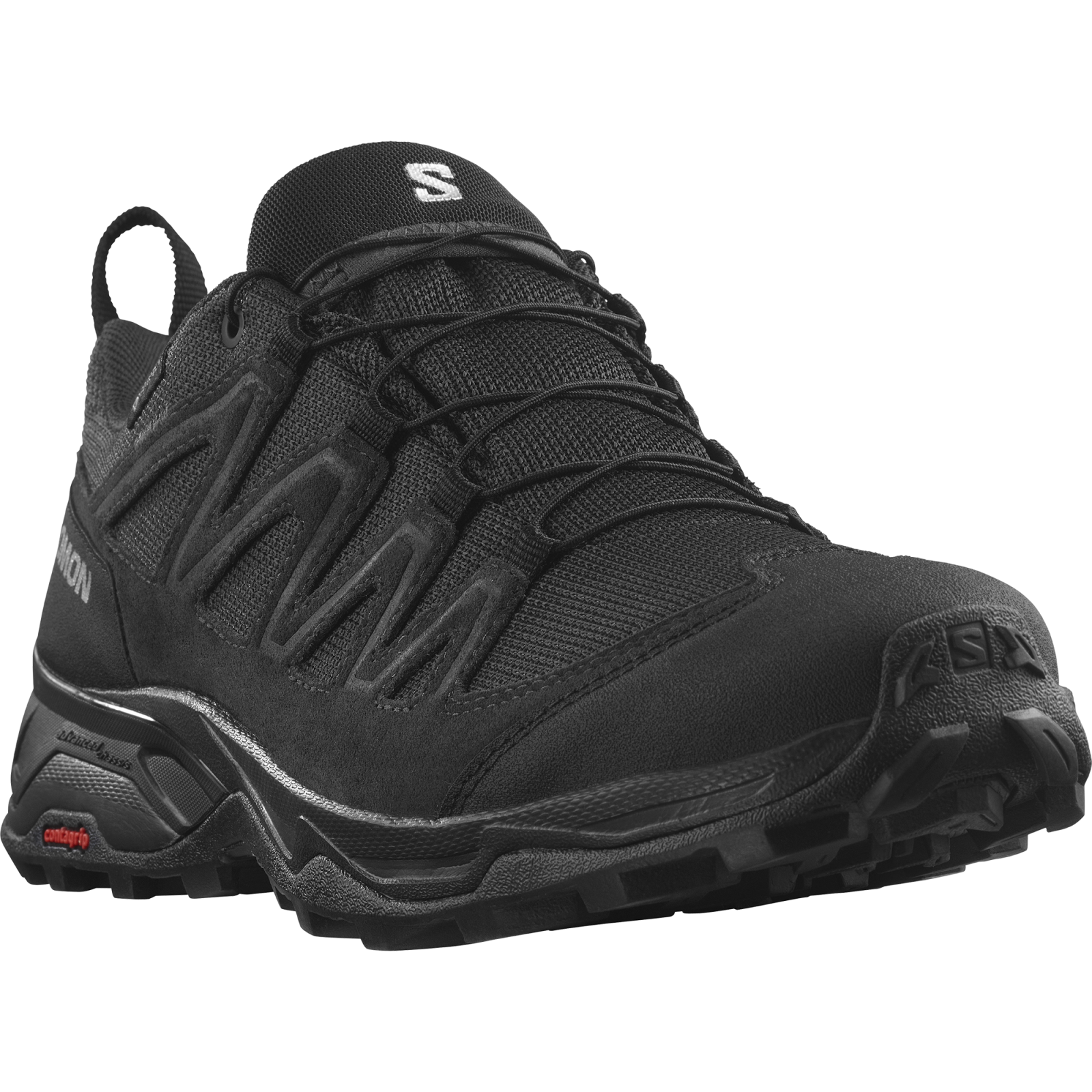 Salomon X Ward Leather GTX EU 44, Black/Black/Black Pánské boty