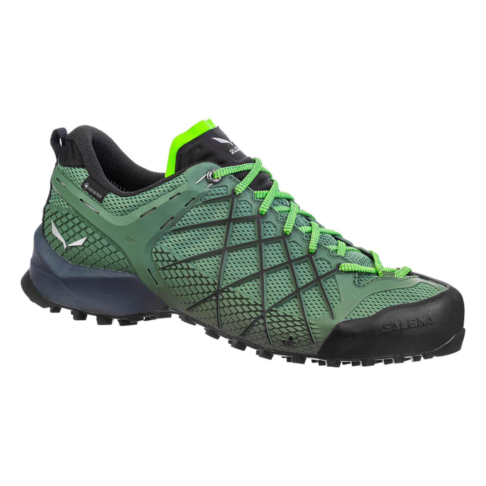 Salewa Wildfire GTX EU 44 ½, Myrtle/Fluo Green Pánské boty